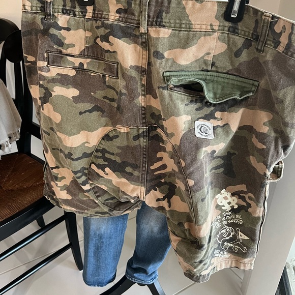 Mens 100% Authentic Hustle Gang Camo Cargo Pants sz42 - Picture 4 of 13